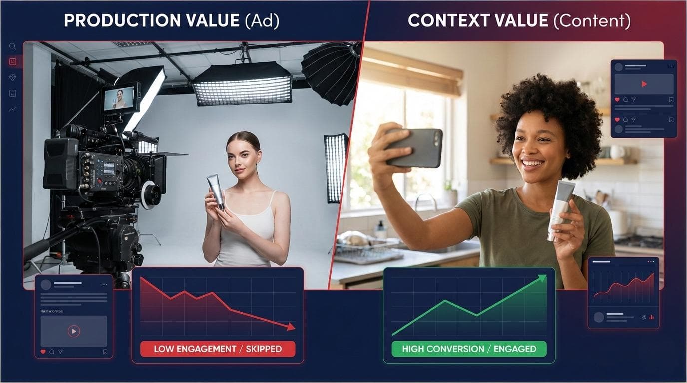 Image: A high-end TV commercial vs. a raw smartphone review video